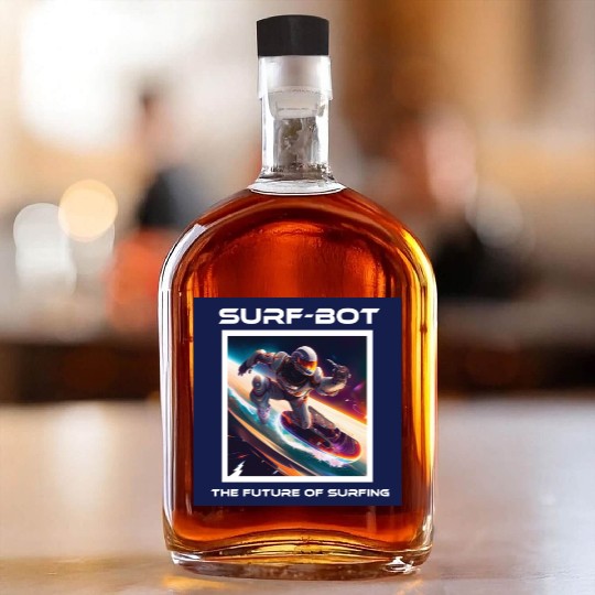 Robot Silver Surfer Whiskey Bottles