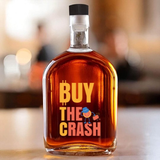 BTC Buy The Crash Crypto Bitcoin Whiskey Bottles