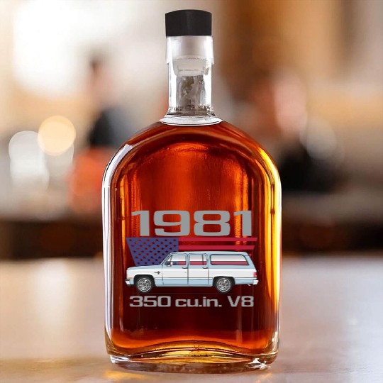 1981 Light Blue Whiskey Bottles