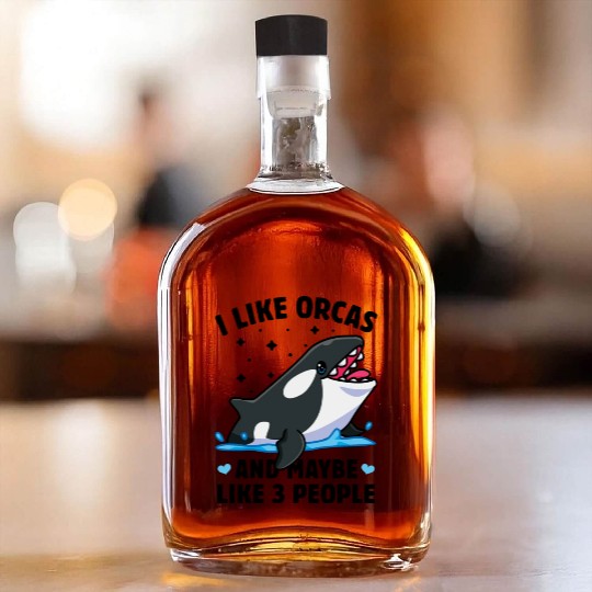 I like orcas and maybe like 3 people killer whale Whiskey Bottles