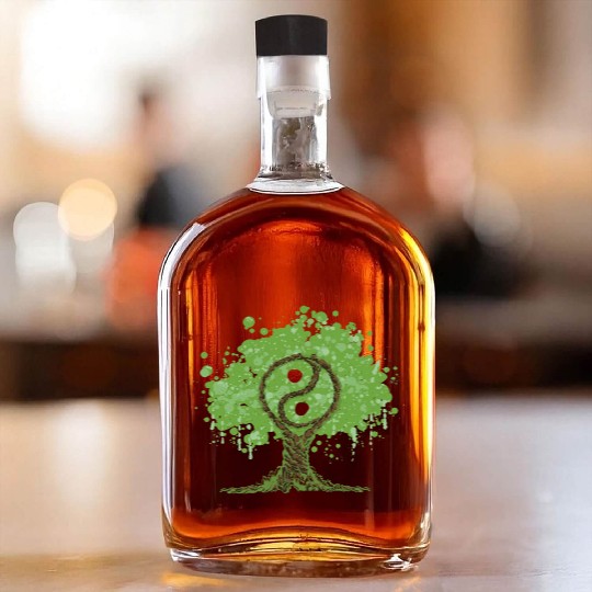 Ying Yang Tree of Life Whiskey Bottles
