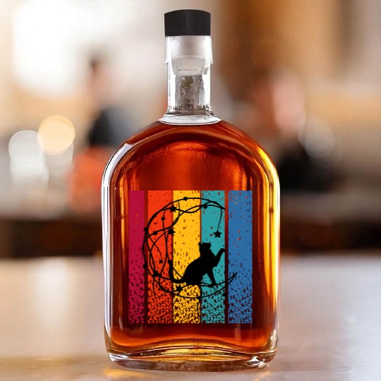 Cat Retro Creative Whiskey Bottles