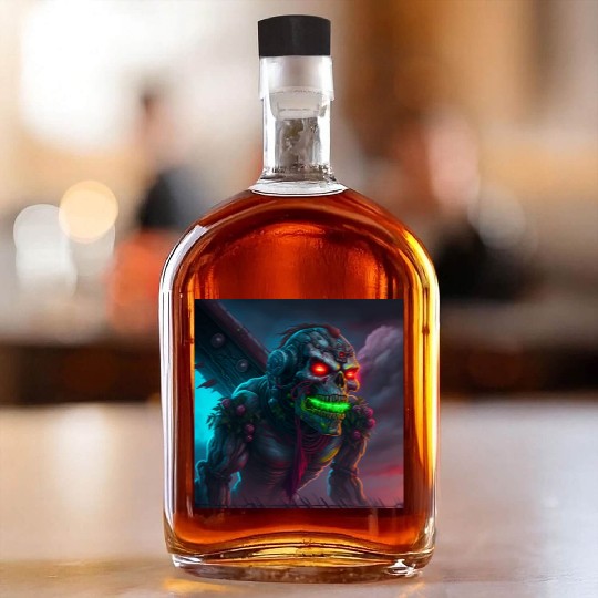 ZOMBIE IRON MAIDEN (version 15) Whiskey Bottles