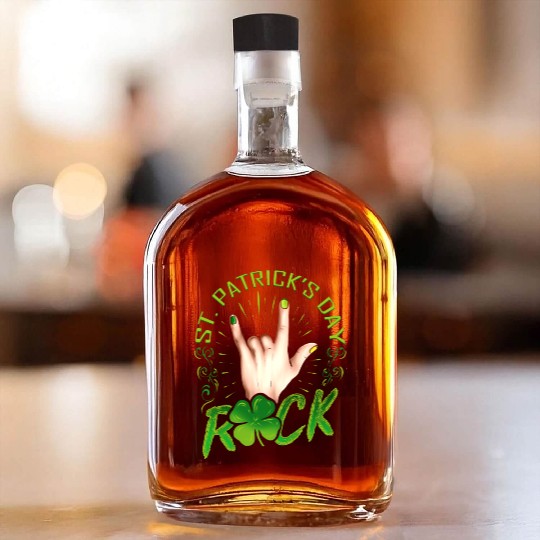 Sign Of The Horns Hand Logo Rock Music St Whiskey Bottles
