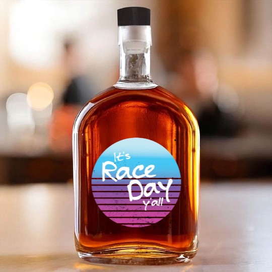 Its Race Day Y'all Retro Motorsports Racing Quote Whiskey Bottles