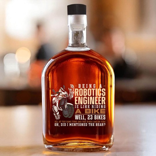 Robot Robotics Engineer Being A Whiskey Bottles