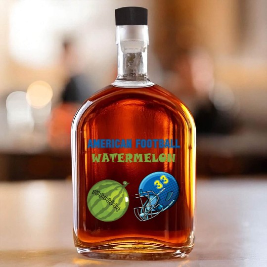 american football watermelon Whiskey Bottles