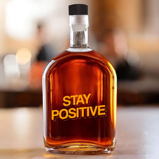 STAY POSITIVE Whiskey Bottles