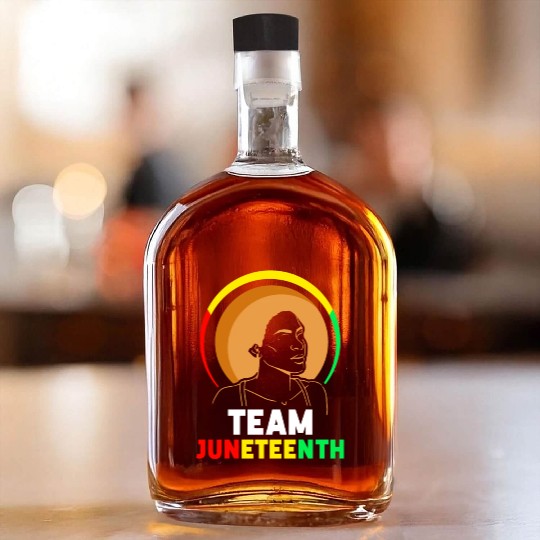 Team Juneteenth Black American Africa 1865 Whiskey Bottles