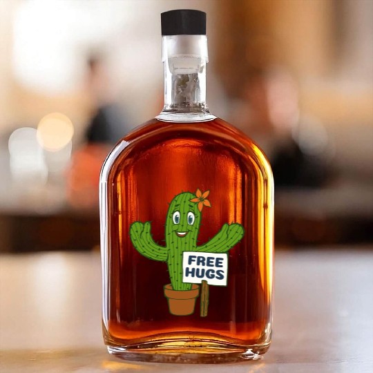 Free Hugs Cactus Whiskey Bottles