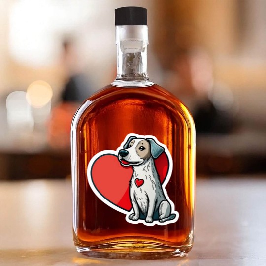 Valentine’s Day Cute Dog Whiskey Bottles