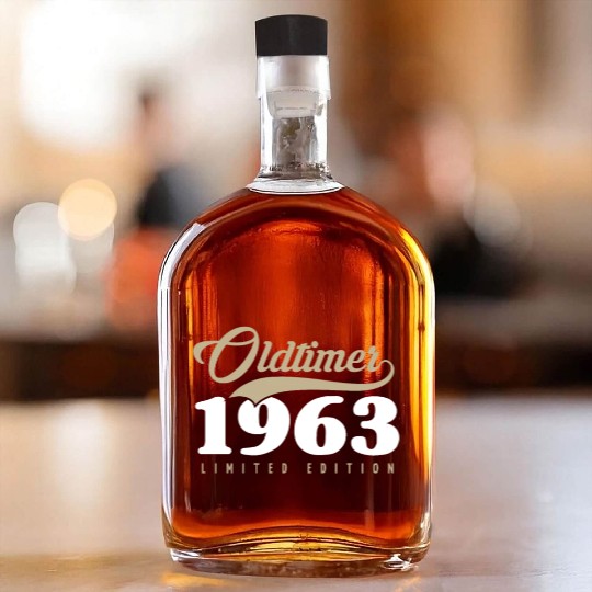 60th Birthday Vintage 1963 Whiskey Bottles