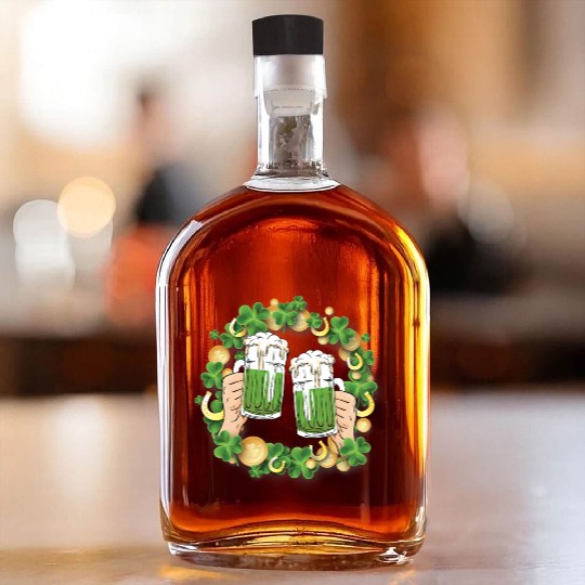 St. Patrick's Day Irish Green Beer, Wine Cups Whiskey Bottles