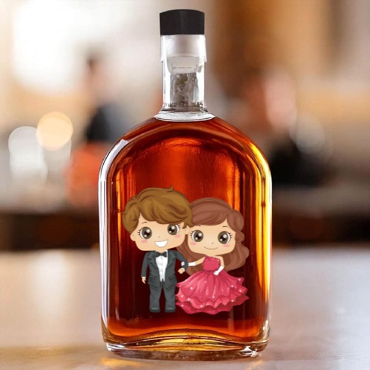 The groom and the bride Whiskey Bottles