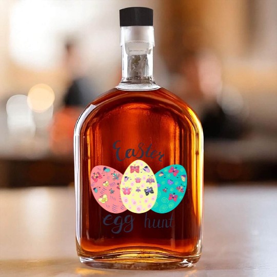 Easter Egg hunt Sublimation Whiskey Bottles