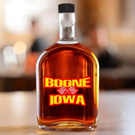 Boone Iowa IA Midwest Hobby Stock Modified Race Ca Whiskey Bottles