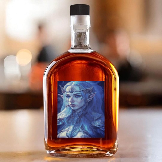 Fairy elf woman fantasy mysticism magic mythical j Whiskey Bottles
