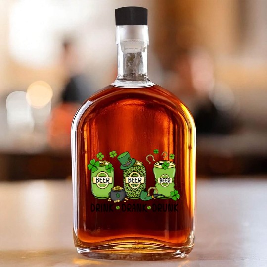 Funny St Patricks Day Drink Whiskey Bottles