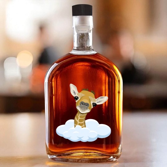 Giraffe with overlook Whiskey Bottles