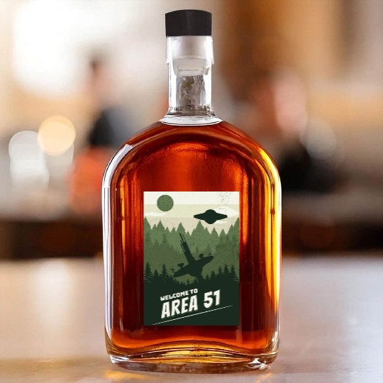 Welcome To area 51 Whiskey Bottles