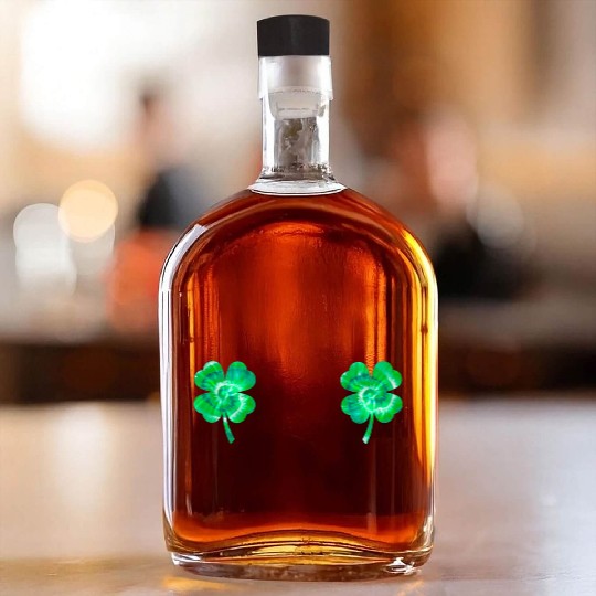 Shamrock Boobs Tie Dye Irish Boobies St Patricks Whiskey Bottles