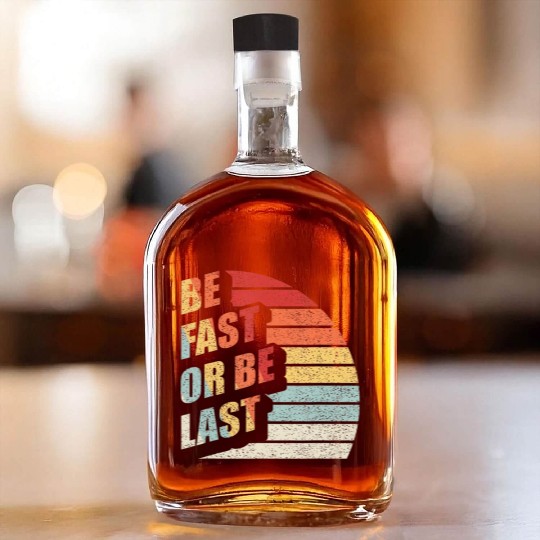 Fast Car Quote Drag Racing Gift Vintage Retro Rac Whiskey Bottles