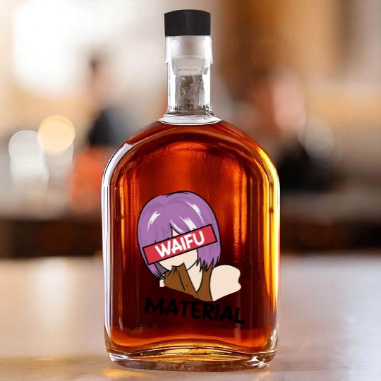 Anime Waifu Material Manga Eyes Japanese Whiskey Bottles