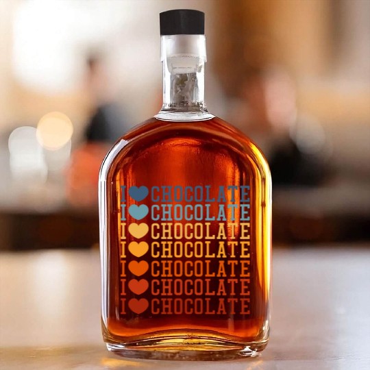 I Love Chocolate Retro Vintage Whiskey Bottles