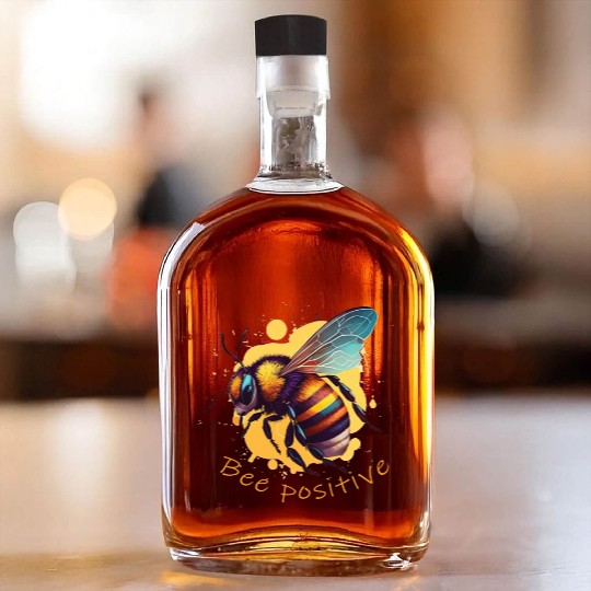 Bee positive Whiskey Bottles