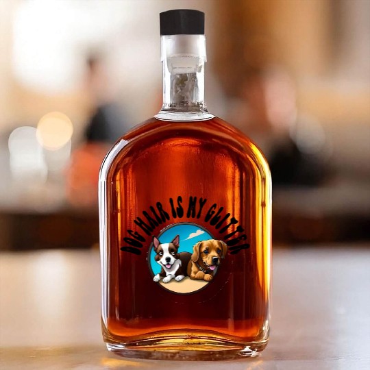 Dog Hair Is My Glitter Whiskey Bottles