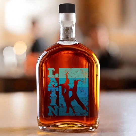 Latin Dance Couple Retro Dancer Whiskey Bottles