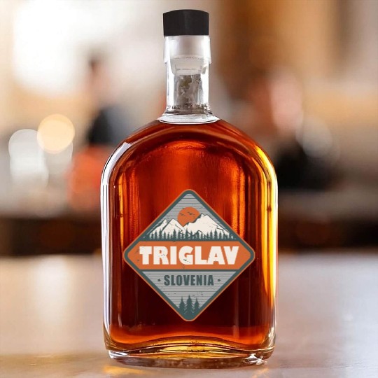 Triglav Slovenia Slovenian Alps Vintage Hiking Whiskey Bottles