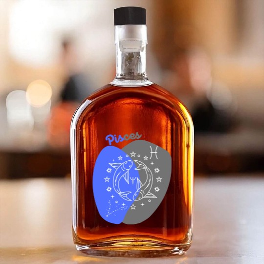 Underwater Dreams: A Minimalist Pisces Design Whiskey Bottles