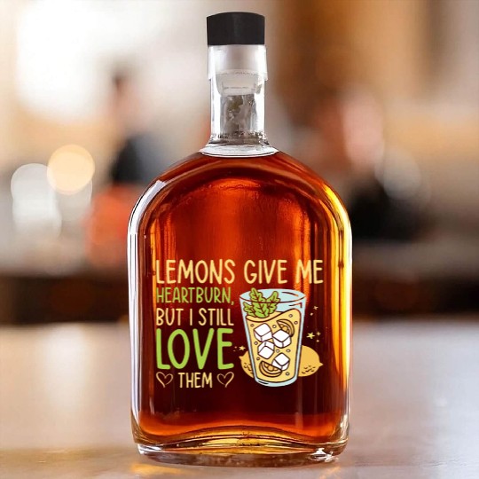 Lemon Fruit Lemonade Citrus Whiskey Bottles