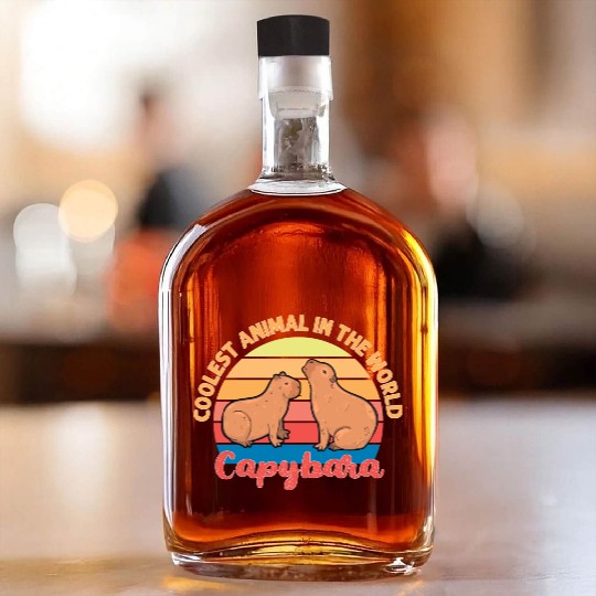 Coolest Animal in The World Capybara Whiskey Bottles
