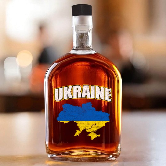 Ukraine Flag Nation National Colors Origin Kiev Whiskey Bottles