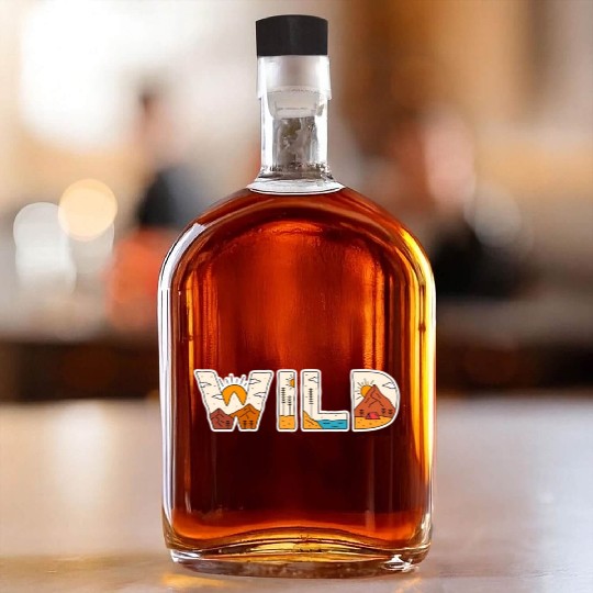 Nature's Wild Words: Embrace the Wilderness Whiskey Bottles