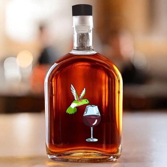 Hummingbird Drinking Wine Birdwatching Hummingbird Whiskey Bottles