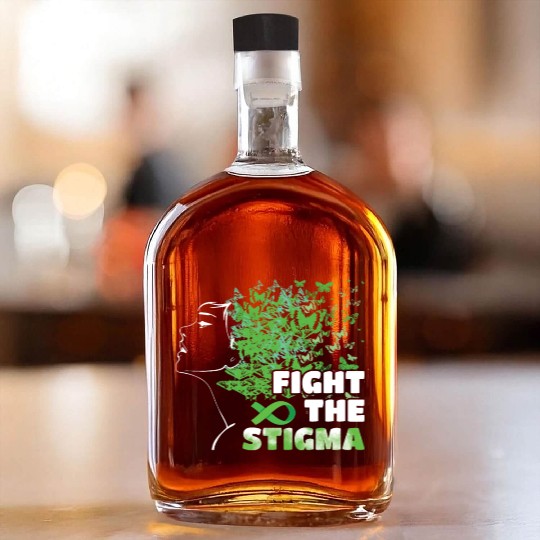 Butterfly Fight The Stigma Mental Health Awareness Whiskey Bottles