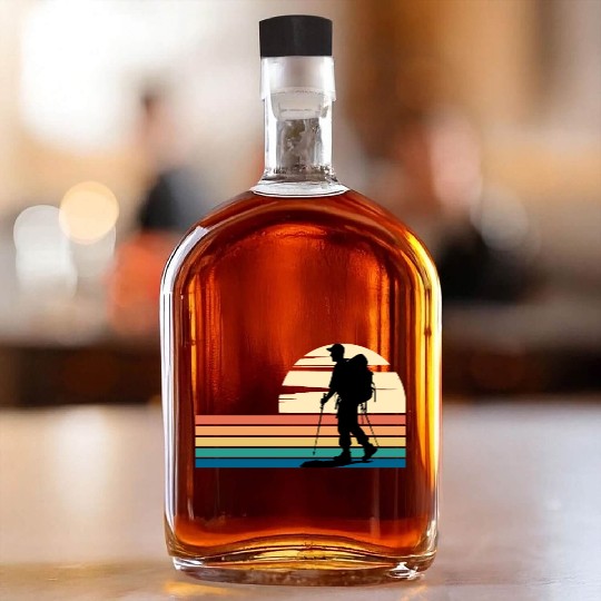 Hiking Mens Colorful Whiskey Bottles