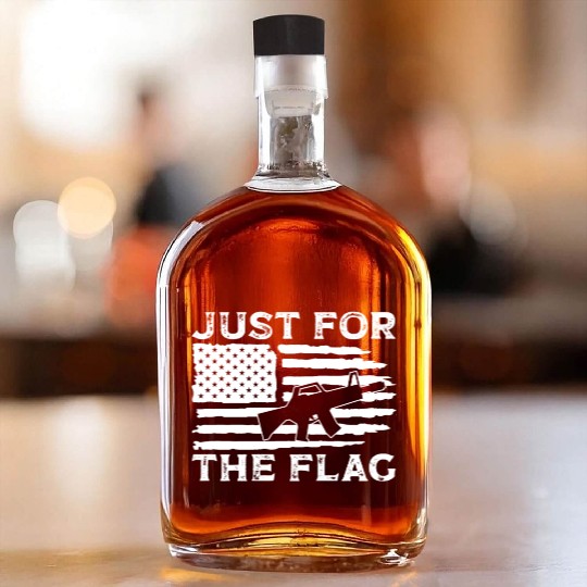 Soldier just for flag military army veteran Whiskey Bottles