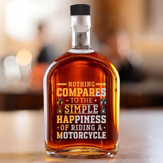 NOTHING COMPARES TO THE SIMPLE HAPPINESS Whiskey Bottles