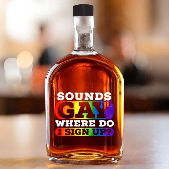 Gay Rights Rainbow Pride Month LGBTQ Gay Pride Whiskey Bottles