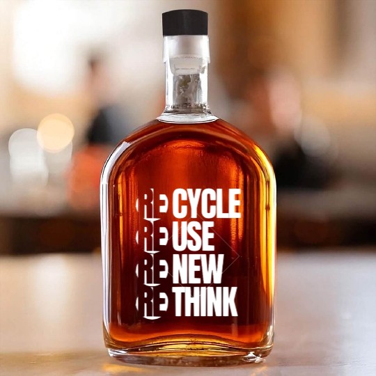 Recycle Reuse Renew Rethink For Earth Day Whiskey Bottles