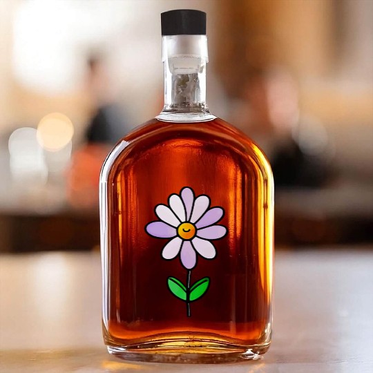 Lavender Flower Art Whiskey Bottles