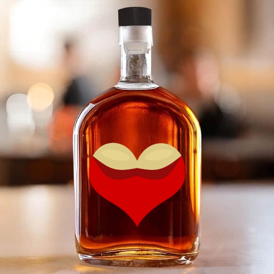 Boobies love heart Whiskey Bottles