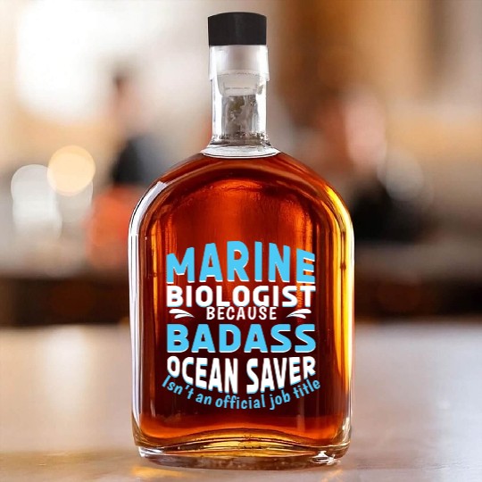 Save Nature Oceans Day Earth Day Marine Biologist Whiskey Bottles