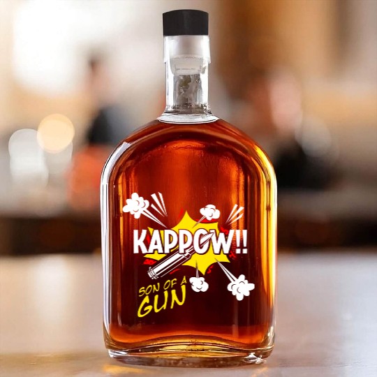 Kappow Bullets Gun Explosion Big Bang Aesthetic Whiskey Bottles