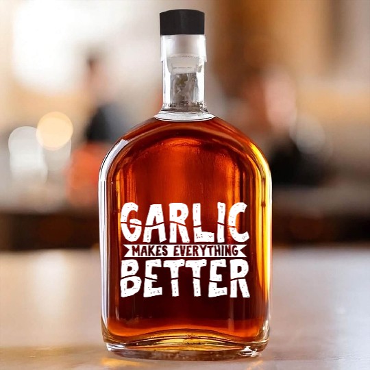Garlic Garlic Lover Cooking Whiskey Bottles