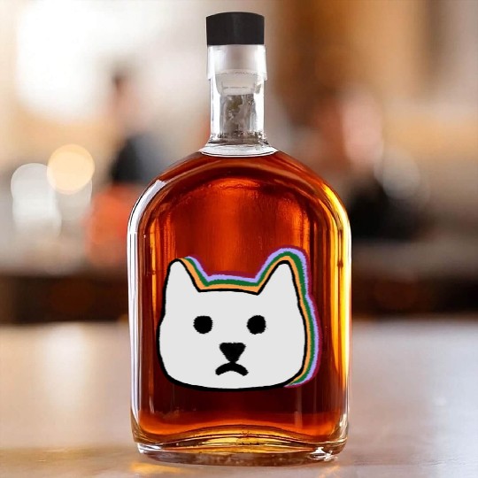 cat face Whiskey Bottles